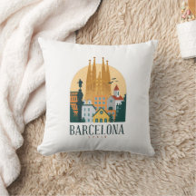 Espanha de Barcelona Skyline Vintage