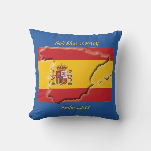 Almofada Espanha DEUS ABENÇOE Patriótica (Frente)