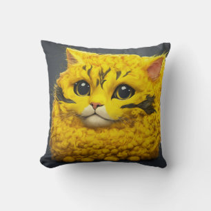 Almofada "Esparsa do Gato Amarelo Tipo Blob -