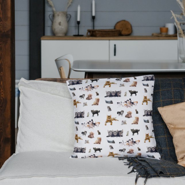 Almofada Espelho bonito com fotografias de gatos e gatinhos (Criador carregado)