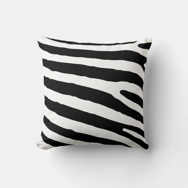 Almofada Espelhos de pele de zebra decorativa listram padrã (Frente)