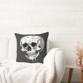 Almofada Espeluznante Crânio Derretendo de Halloween Com Im