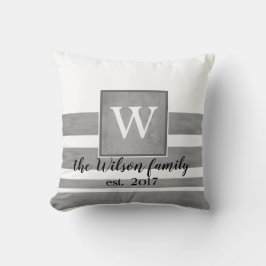 Almofada espia travesseiro personalizada monograma e tiras 