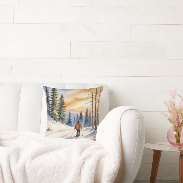 Almofada Espião Cruzado Na Floresta De Inverno (Sofá)