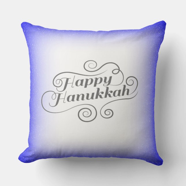 Almofada Espírito Azul Branco de Hanukkah (Frente)