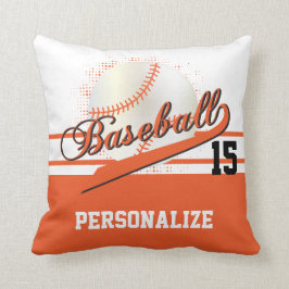 Almofada Esporte Baseball| DIY Nome e número| Laranja