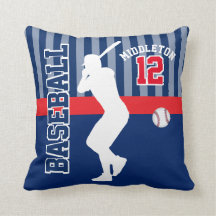 Esporte de basebol em azul escuro e vermelho