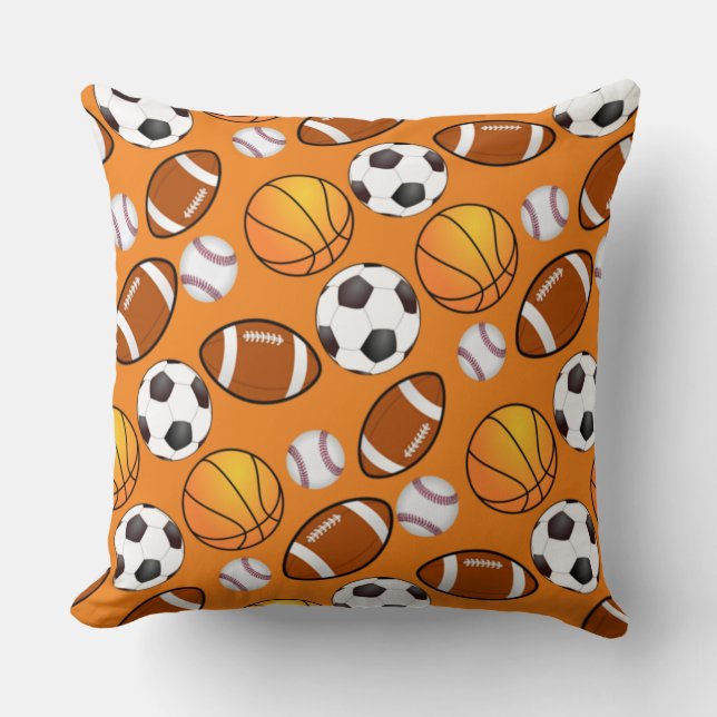 Almofada Esportes futebol soccer beisebol basquete Padrão (Frente)