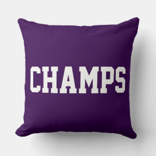 Almofada Esportivo Atlético CHAMPS Texto Branco Sobre Roxo 