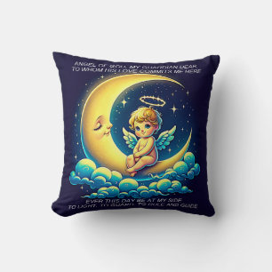 Almofada Espressionista do Anjo Cónico e Lua
