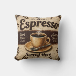 Almofada Espresso Vintage Coffee Bar