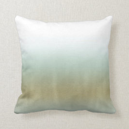 Almofada Espuma do Mar Dourado Branco Elegante Praia Casame