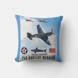 Almofada ESQUADRÃO DE CAças P-40 CURTISS WARHAWK