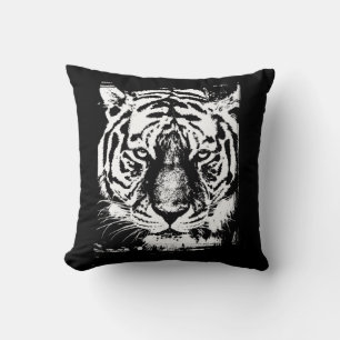 Almofada Esquadrão Pop de Tigre de Cabeça Moderna de Modelo