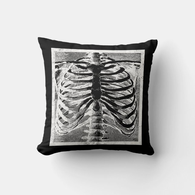 Almofada Esqueleto Antigo Torso Corpo Halloween (Frente)