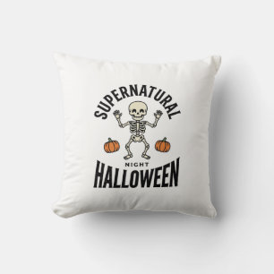 Almofada Esqueleto Supernatural Engraçado Vintage de Hallow