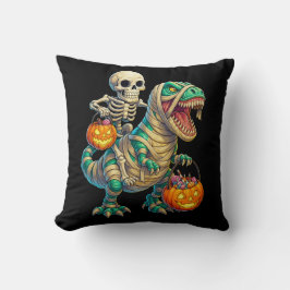 Almofada Esqueleto Whimsso Andando Múmia T-Rex Halloween
