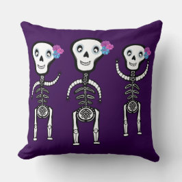 Almofada Esqueletos felizes com Bolsa