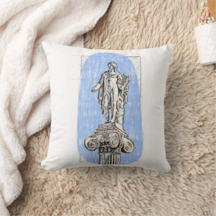 Almofada Esquema de aquarela da estátua de Apollon