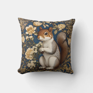 Almofada Esquilo com Flores de Acacia William Morris