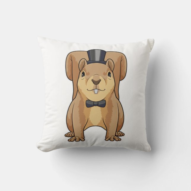 Almofada Esquilo como Alcance com Traje (Frente)