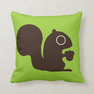 Almofada Esquilo em Verde (Personalizável)