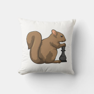 Almofada Esquilo no xadrez com bispo de xadrez