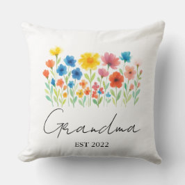Almofada Est Personalizado. Ano - Vovó Wildflower