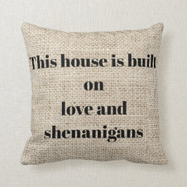 Almofada Esta Casa Construída Sobre Amor E Travessuras