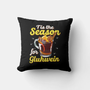 Almofada Esta É A Época Do Gluhwein Vinho Multado Lov