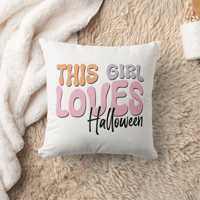 Almofada Esta Menina Adora Halloween (Cobertor)