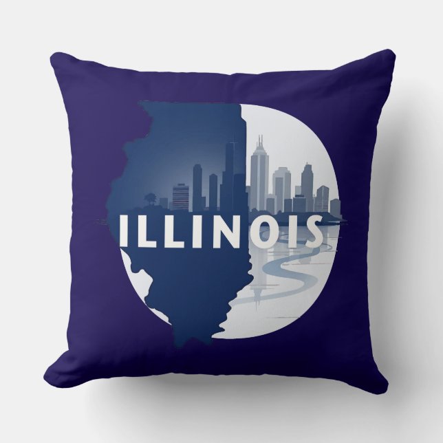 Almofada Estados Unidos da América do Illinois (Frente)
