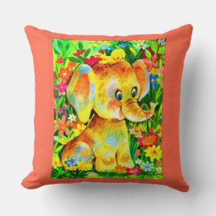 Almofada estampa de elefante bebê