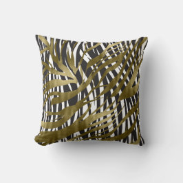 Almofada Estampa de Zebra Preto e Dourado Safari Chic Glamo
