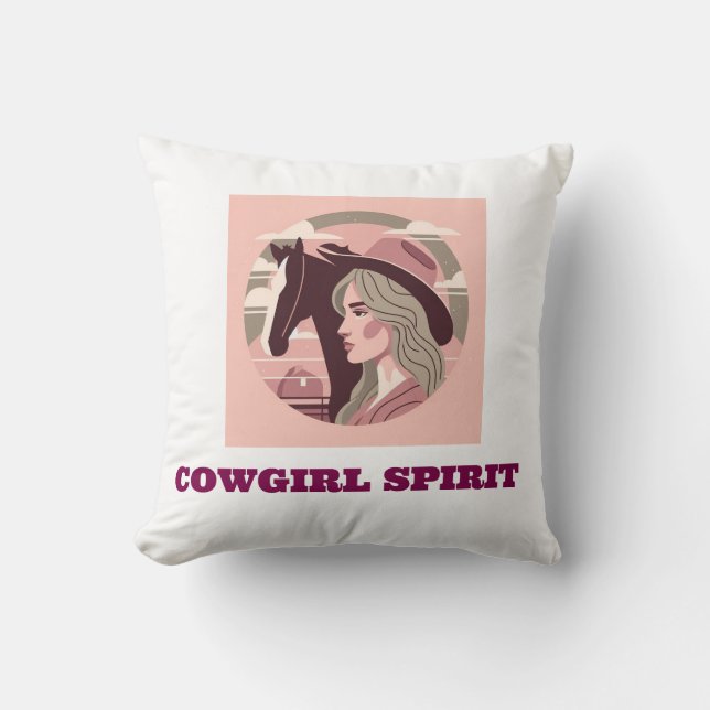 almofada estampada garota cowgirl  (Frente)