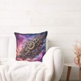 Almofada Estampunk Industrial Clocwork Purple e Pink