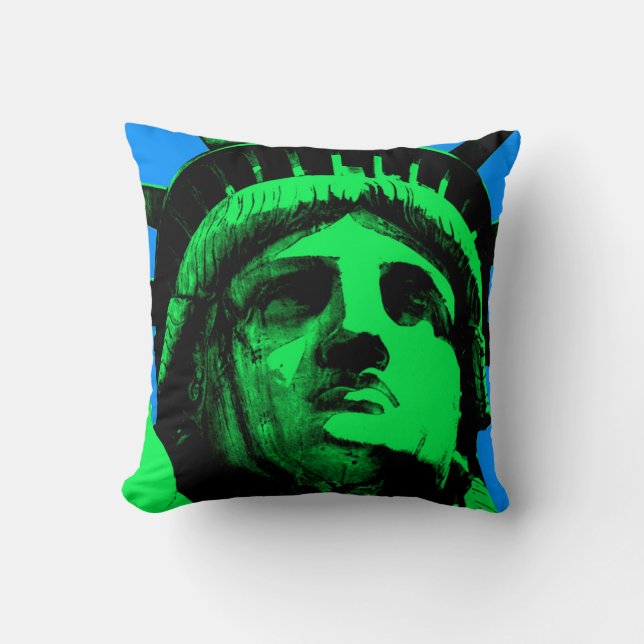 Almofada Estátua da liberdade do pop art (Frente)