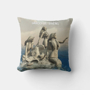 Almofada Estátua de Sereia. Personalizável