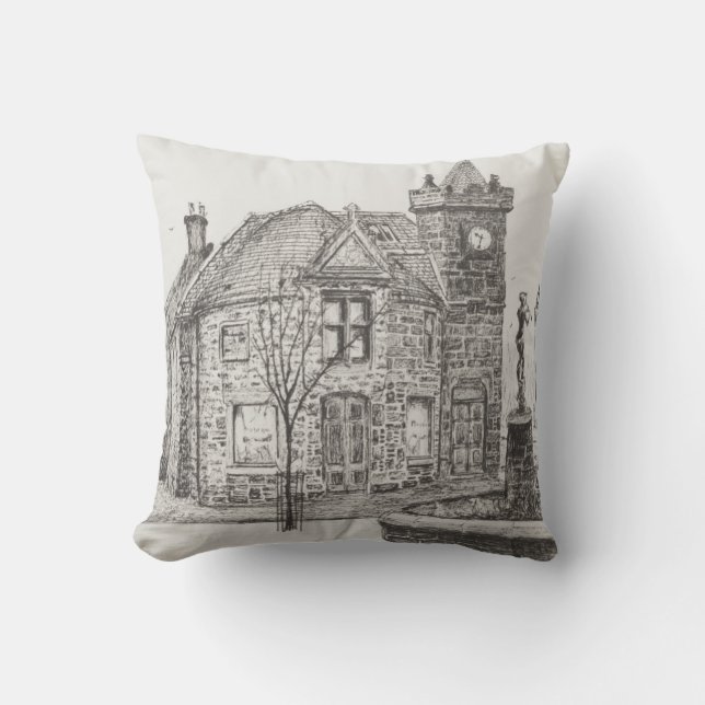 Almofada Estátua Kirriemuir Scotland 2007 de Peter Pan (Frente)