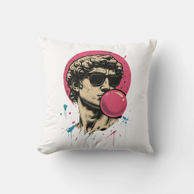 Almofada Estátua Urban Retro David — Bubblegum Pop (Frente)
