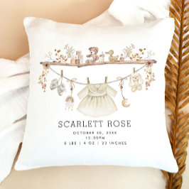 Almofada Estatuagens de Nascimento de Bebê Neutra Muted Boh