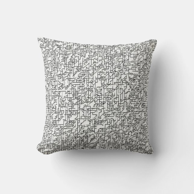 Almofada Este é um travesseiro decorativo de pontos. (Frente)