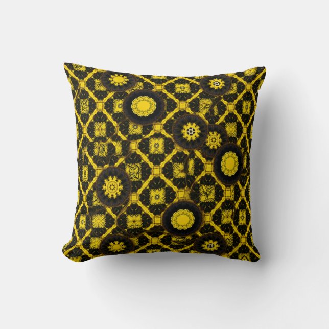 Almofada Este é um travesseiro decorativo de pontos. (Frente)