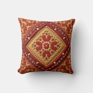 Almofada Este é um travesseiro decorativo estilo bordado.