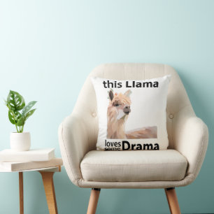 Almofada Este Llama Ama Algum Drama Engraçado Llama