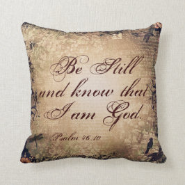 Almofada Esteja Travesseiro decorativo Cristão Psalm 46:10