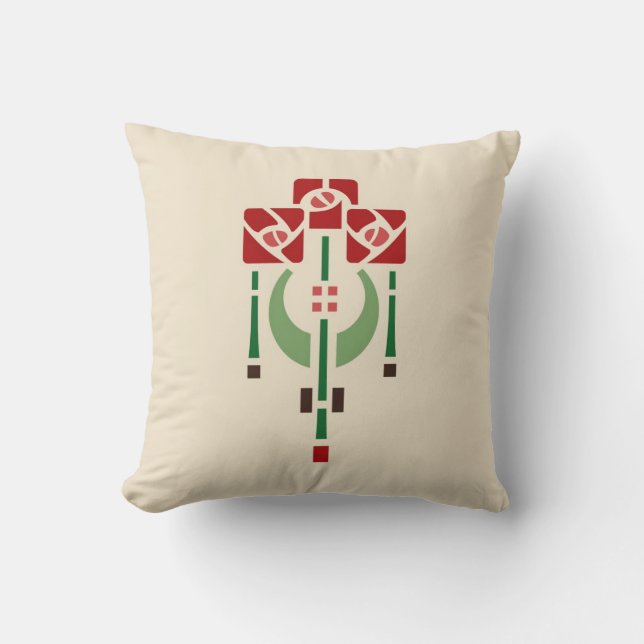 Almofada Estêncil cor-de-rosa do pendente (Frente)