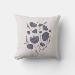 Almofada Estética da Flor Roxa Escura