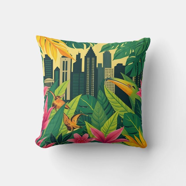 Almofada Estética da selva urbana (Frente)