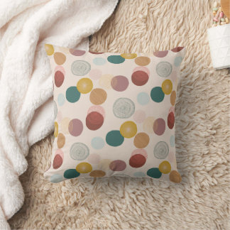 Almofada Estilo Boêmico Colorido Design dentro de um círcul